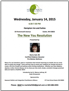 New You Resolution January 14 2015 Exeter, NH 